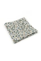Olive floral cotton pocket square 