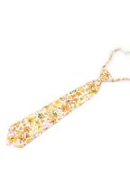 Childrens Peach floral flower cotton tie 