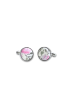 Soft Pink Floral Cufflinks 