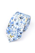 Pastel Blue floral flower cotton tie 