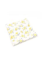 Pastel Yellow floral flower cotton pocket square 
