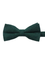 Children's Tweed Bottle Green Woven Bow Tie 