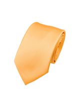 Plain Pastel Orange satin classic mens tie 