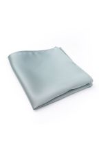 Dusty blue satin pocket square 