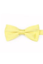 Children's Pastel Yellow satin classic mens bow tie 