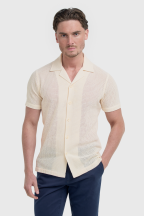 Paris Cuban Collar Shirt White 