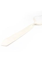 Plain Ivory satin classic children's tie 