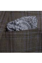 Black Paisley Cotton Handkerchief Pocket Square 