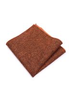 Mens Rust Wool Tweed Pocket Square 