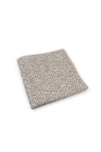 Mens Stone Herringbone Wool Tweed Pocket Square 
