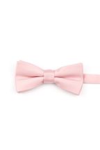 Children's powder pink satin classic bow tie 