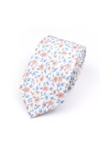 Blue & Pink floral flower cotton tie 