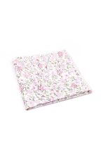 Soft Pink floral flower cotton pocket square 