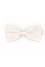 Plain Ivory satin classic mens bow tie 