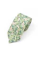 Green & Blue floral cotton tie 