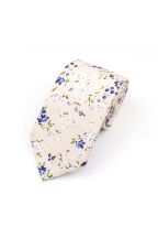 Pink floral flower cotton tie 