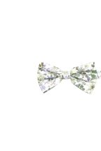 Childrens Olive Green floral flower cotton tie 