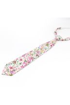 Children's Pink & Purple floral flower cotton classic tie 