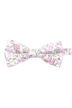 Children's Soft Pink floral flower cotton bow tie 