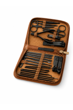 Unisex 24 piece tan nail manicure grooming kit gift set 