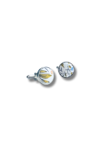 Yellow Floral Cufflinks 