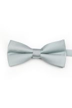 Dusty blue satin classic mens bow tie 
