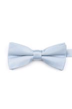 Powder blue satin classic mens bow tie 