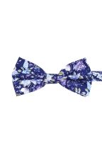 Blue & Purple floral flower cotton Bow Tie 