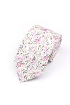 Soft Pink floral flower cotton tie 