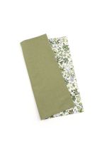 Two Tone Olive floral cotton Pocket square 