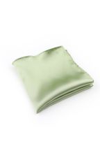 Powder green satin pocket square 