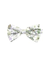 Olive Green floral flower cotton bowtie 