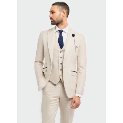 Cavani Caridi Beige Check Jacket