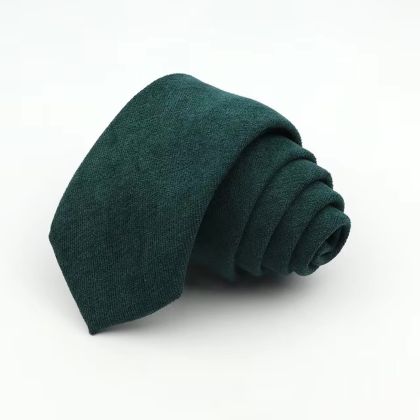 Mens Tweed Bottle Green Woven Tie 