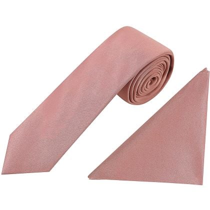 Plain pastel mulberry classic mens tie & pocket square set 