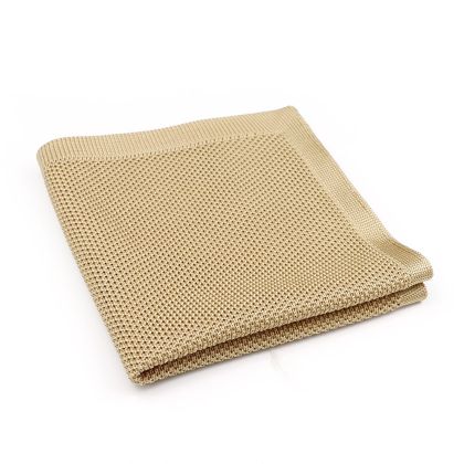 Knitted Champagne Pocket Square