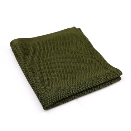 Knitted Khaki Pocket Square