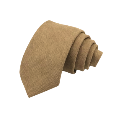 Mens Tweed Tan Woven Tie 